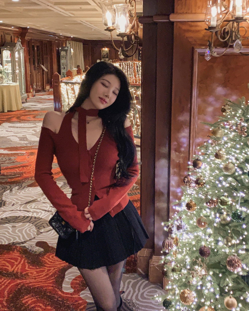 카디건 모델 착용 이미지-S1L42