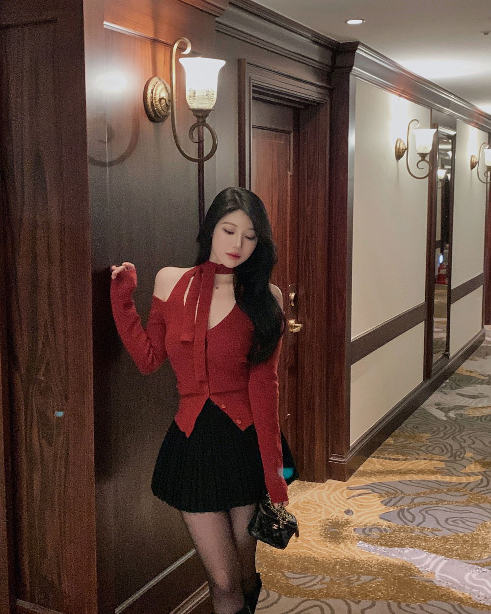 카디건 모델 착용 이미지-S1L37