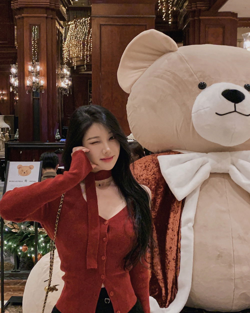 카디건 모델 착용 이미지-S1L43