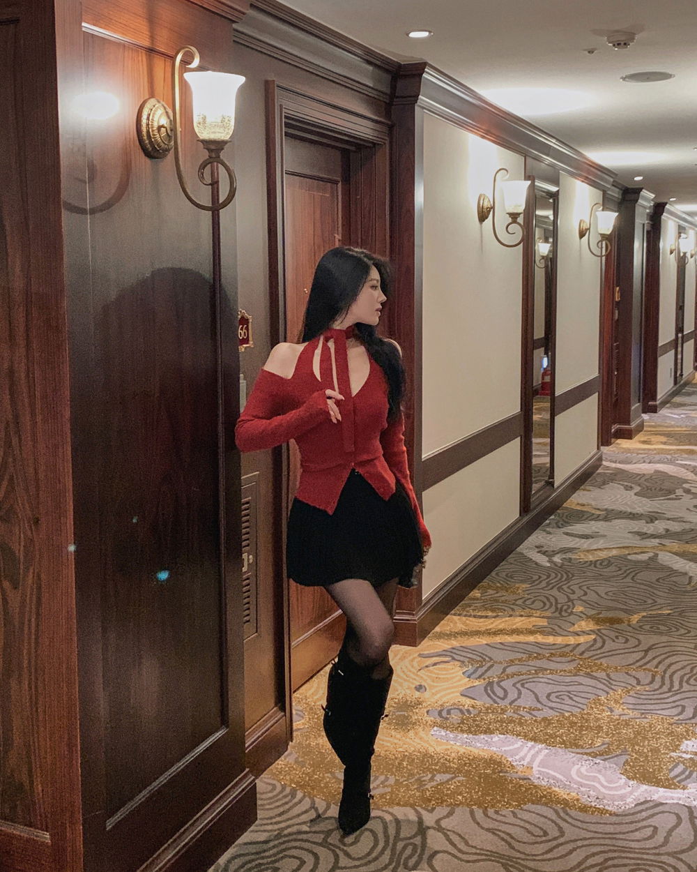 카디건 모델 착용 이미지-S1L38