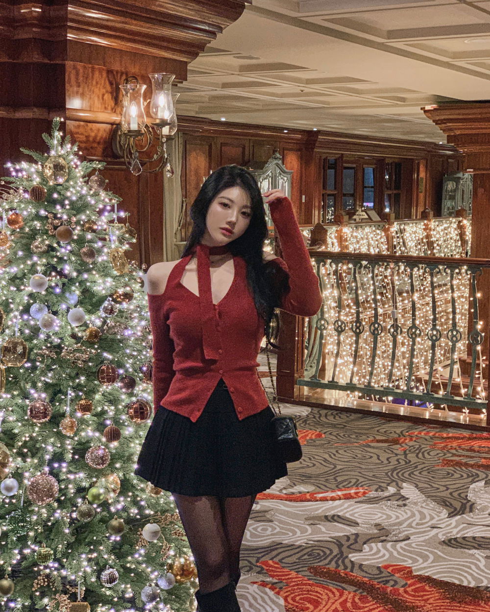 카디건 모델 착용 이미지-S1L53