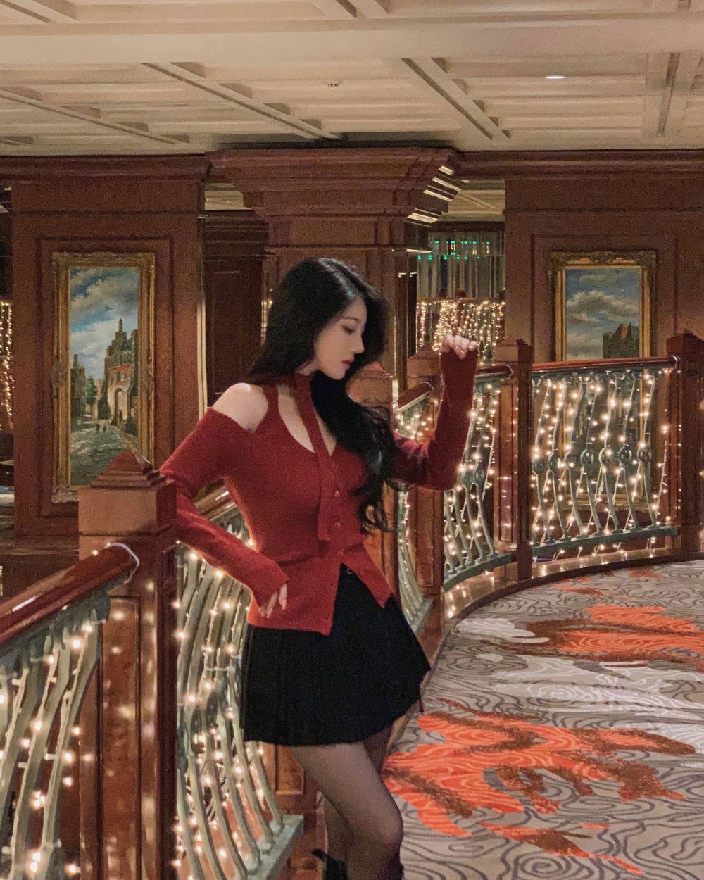 카디건 모델 착용 이미지-S1L57