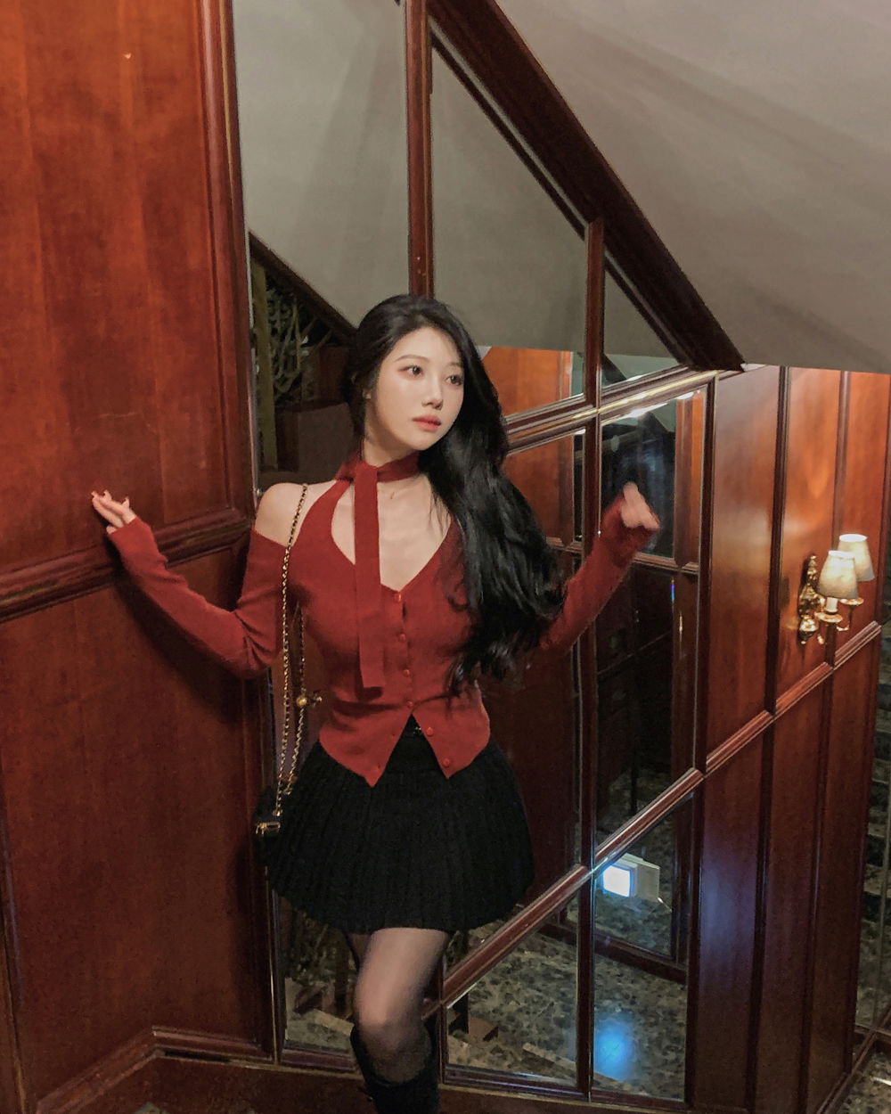 카디건 모델 착용 이미지-S1L60