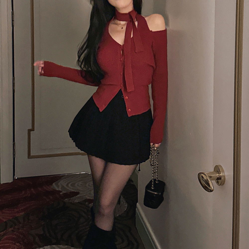 카디건 모델 착용 이미지-S1L74