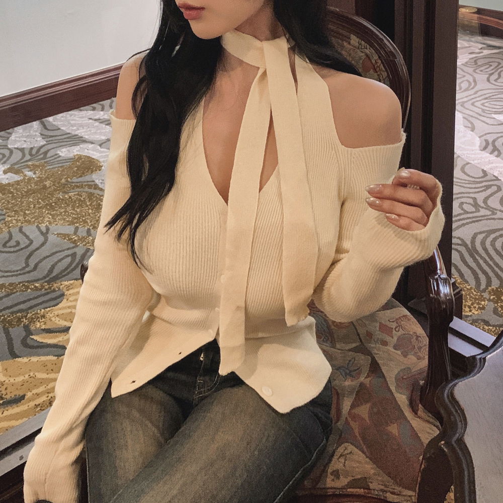 카디건 모델 착용 이미지-S1L85