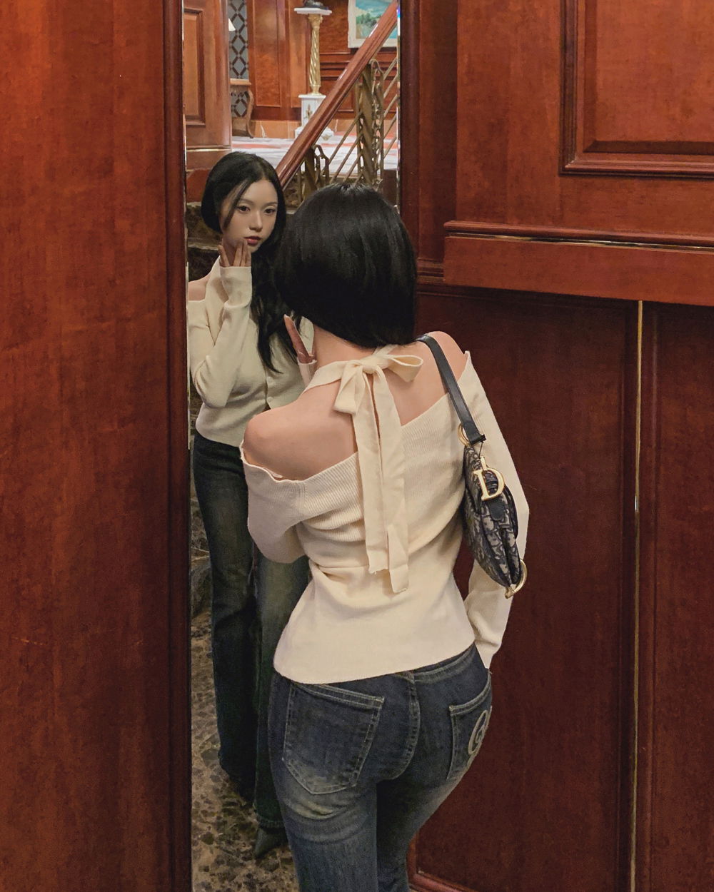 카디건 모델 착용 이미지-S1L90