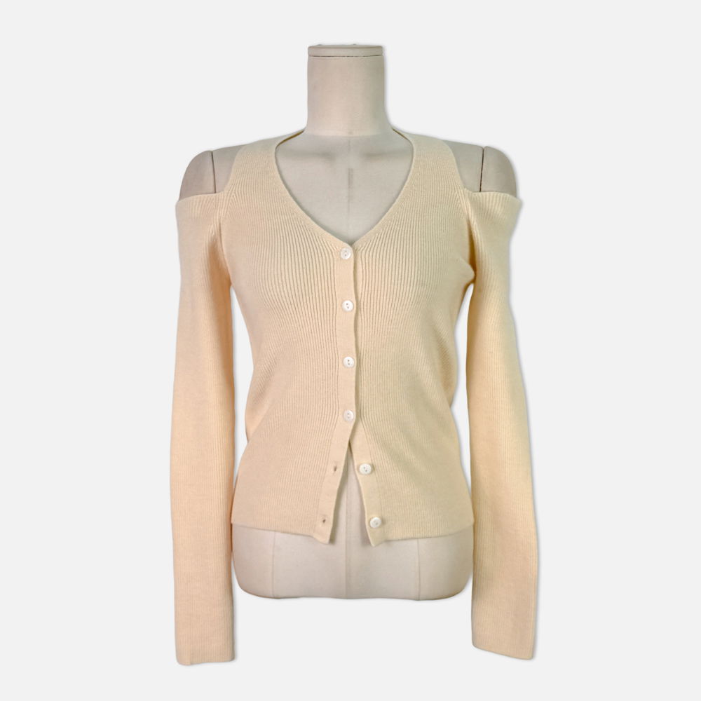 카디건 크림 색상 이미지-S1L24