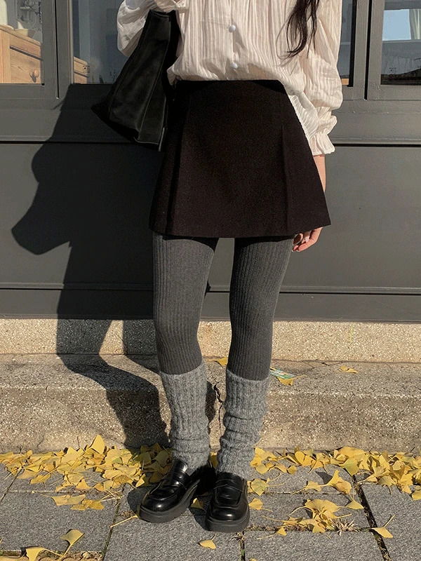 Warren A-line skirt wool mini skirt