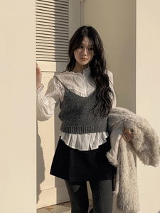 Deli Wool Layered Bustier Knitwear