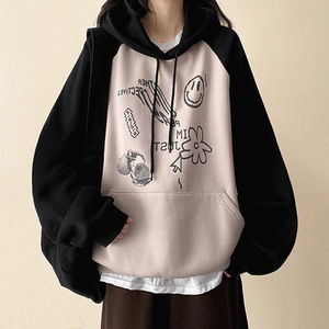 미야기모나그랑배색후드티 (3color) H&L