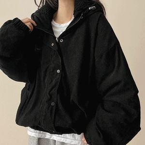 멜즈 하이넥 골덴 양털안감 후드점퍼 (3color) H&L