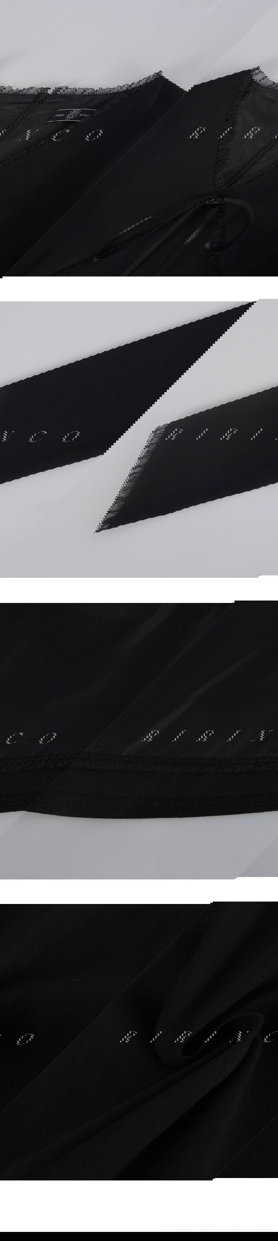 리리앤코 레스퓨티 피치기모 시스루 프릴 미니 원피스