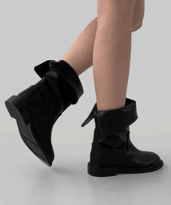 セーバーオープンフォールディングミディハーフブーツ