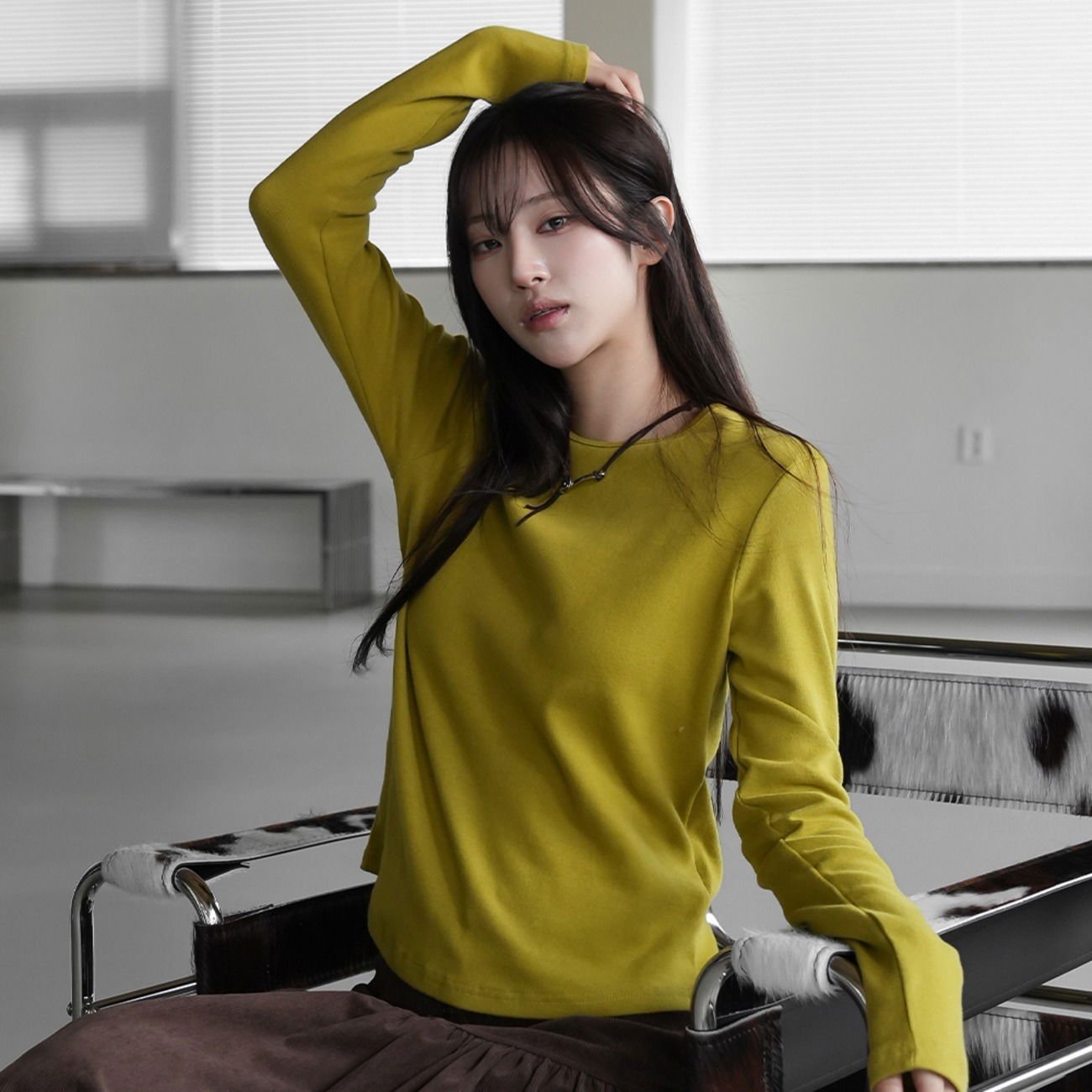 Benda Peach Fleece-lined T-Shirt 长袖上衣