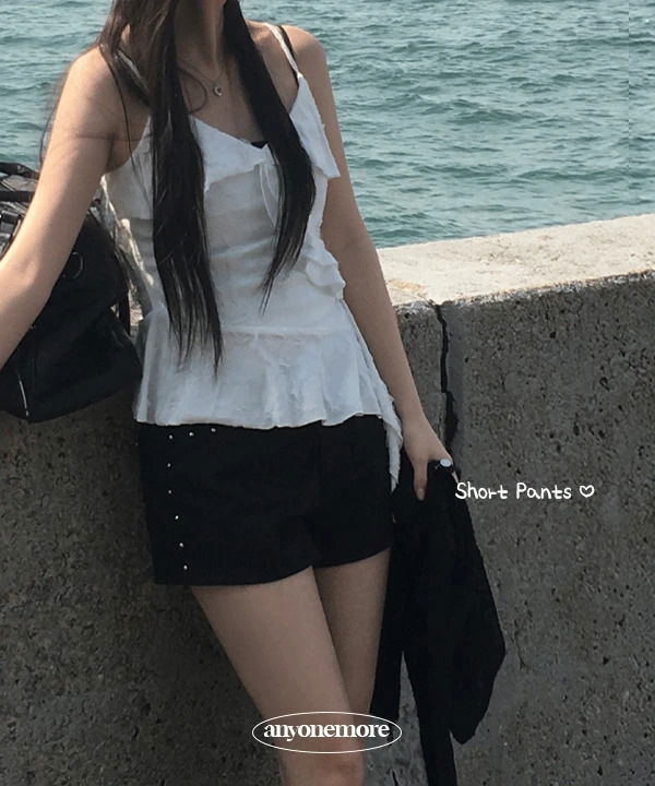 Bustle Rivet Studded Shorts Short Pants 短裤