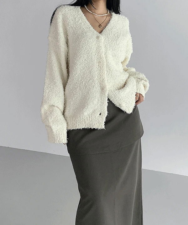 Illy Daily Unique Deep V- V-Neck Overfit Cardigan 針織外套