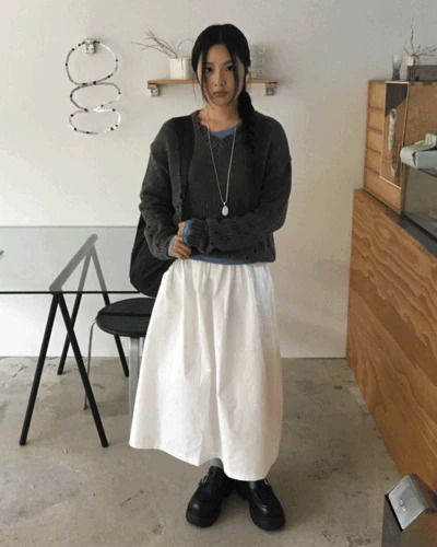 리플리 플레어 스커트 (2color) *블랙 M 당일 발송 가능