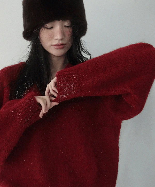 Enkei Wool Overfit V-Neck Knitwear (Delayed delivery) 针织衫