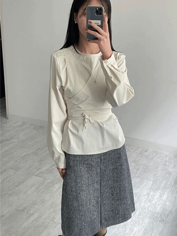 Earth Wrap Loose-fit Blouse 雪紡襯衫