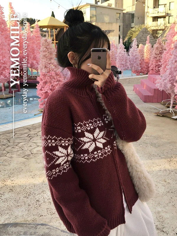 Forever Snow High Neck Knitwear Zip-up Zip-up