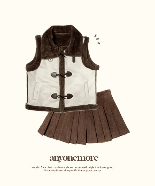 Harang Tteokbokki Shearling Best Vest 开襟衫