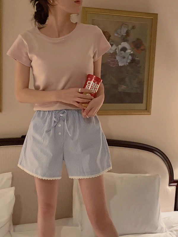 Want Lace Banding Winter Shorts Cotton Pants 短裤