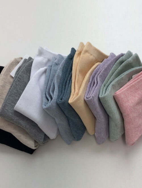 Rainbow plain socks -10color