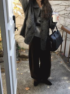 Split balloon wide pants