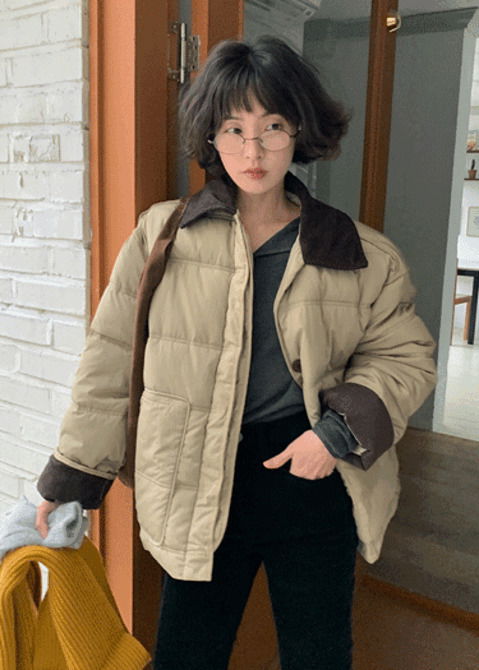 Berry Kara Corduroy Padding Puffer Jacket