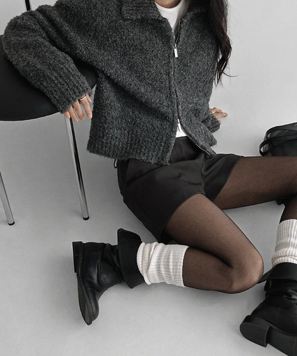 루오르 미니멀 버튼 숏 팬츠