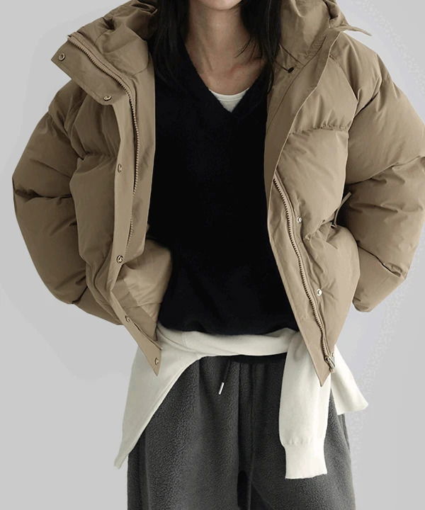 Meir Overfit Hooded Short Padding (Delayed delivery)