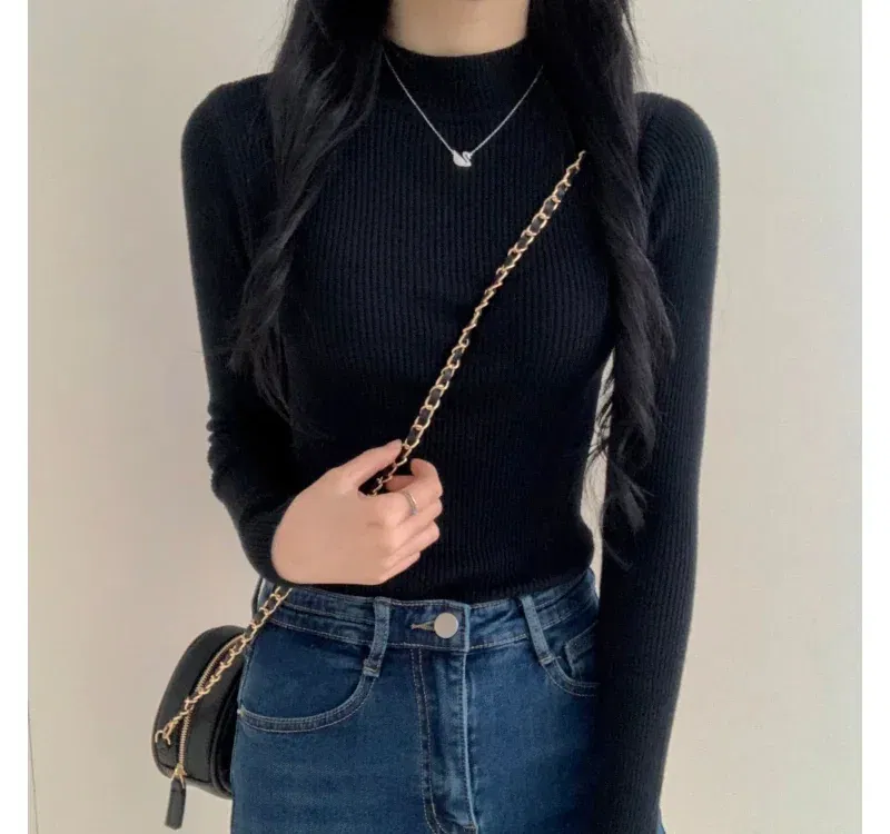 긴팔 티셔츠 모델 착용 이미지-S1L43