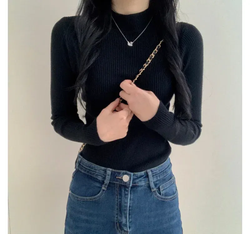 긴팔 티셔츠 모델 착용 이미지-S1L40