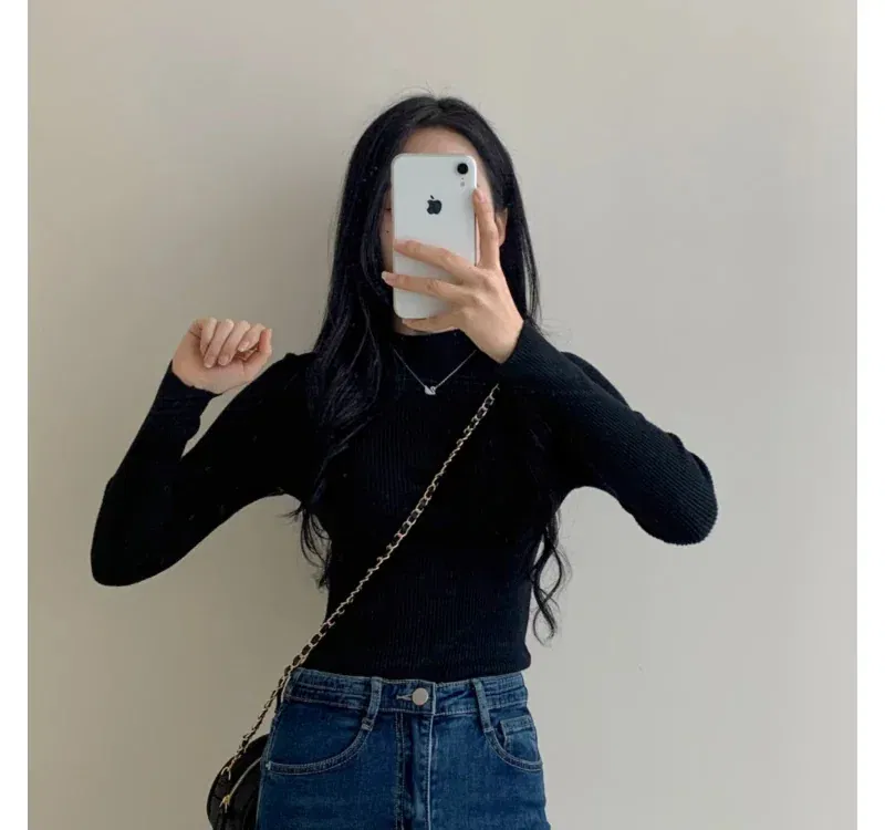 긴팔 티셔츠 모델 착용 이미지-S1L37