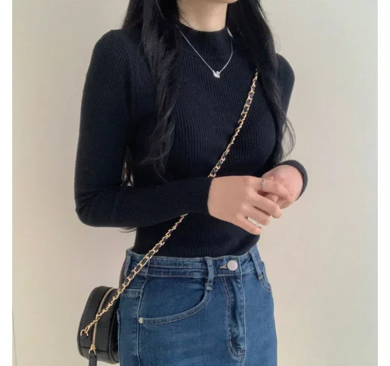 긴팔 티셔츠 모델 착용 이미지-S1L39