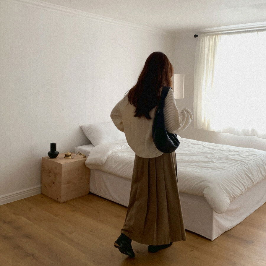 Duff wool pleated skirt 裙子