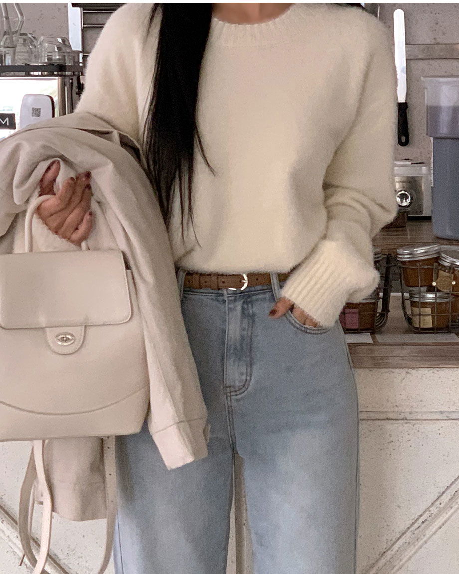 리리앤코 (빅사이즈) 벨티닌 가죽 실버 라운드 버클 롱 벨트