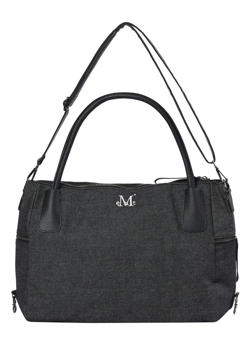 4WAY SIGNATURE LOGO TOTE BAG 4-Way Signature Logo Unisex Tote Bag Shoulder Bag Crossbody Bag Sports Bag Gym Bag (Black Denim Denim) 托特包