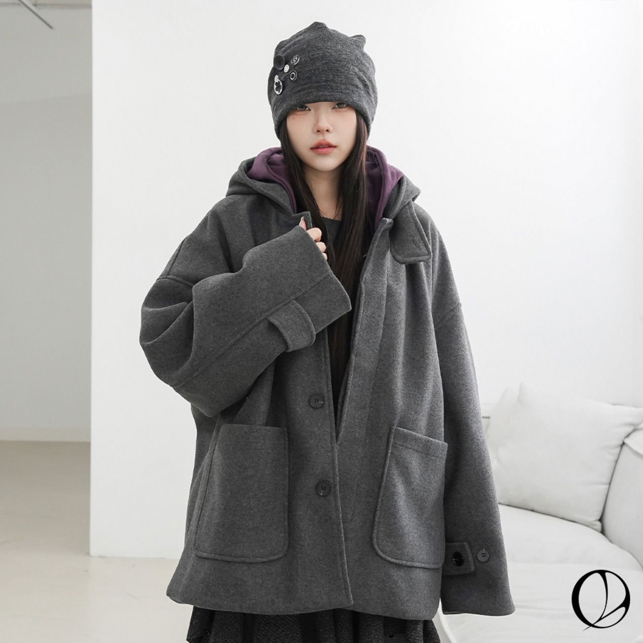 Robey Wool Hooded Coat (Delayed delivery)