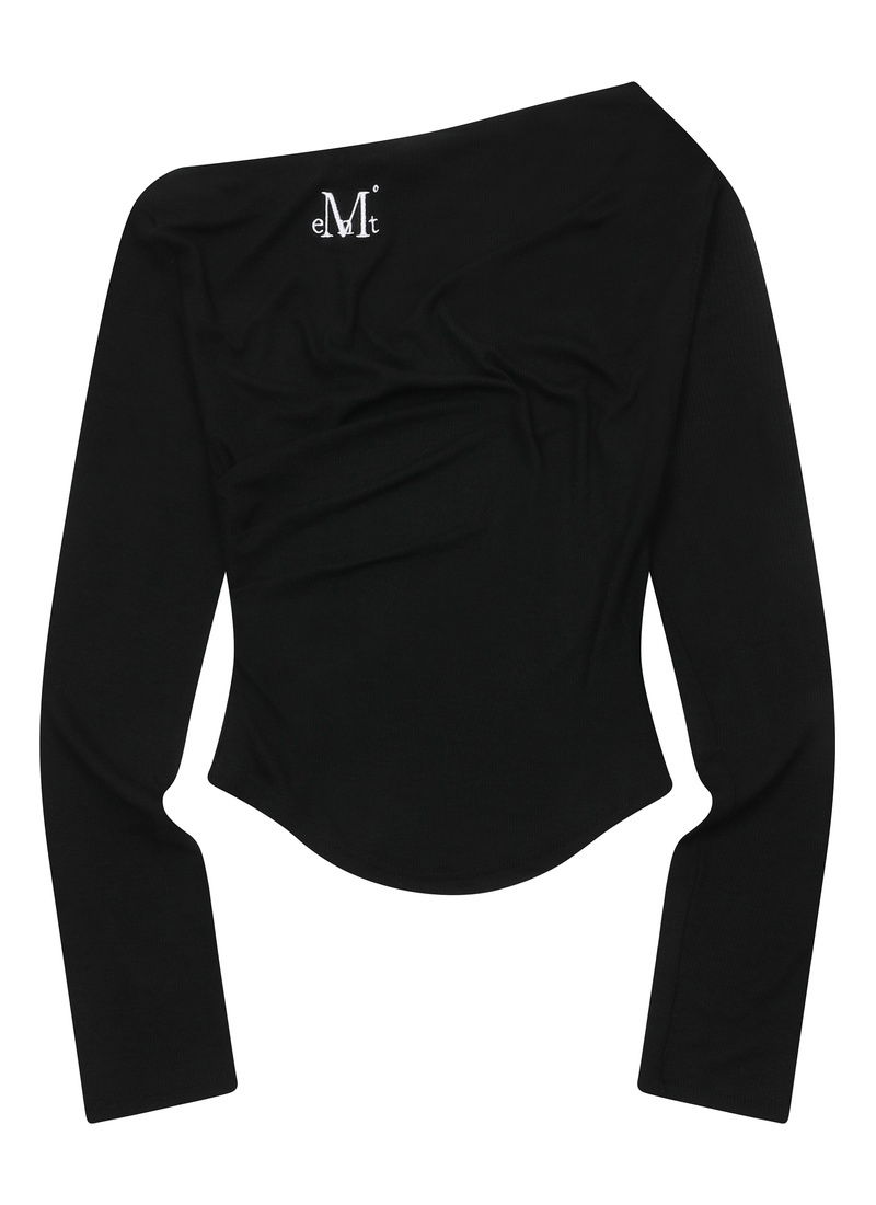 LIVRE OFF SHOULDER UNBALANCE LONG SLEEVE T (3 colors) 長袖上衣