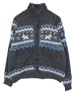 오소 하이넥 카라 노르딕 가디건