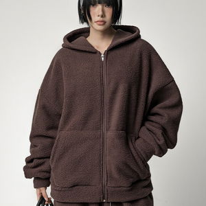 (UNISEX) 양후딩 오버핏 덤블 양털 후드 집업 Oversized Sherpa Fleece Hood Zip-Up