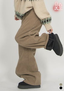 Fleece-lined Corduroy Wide Pants PA072