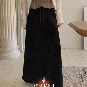 메리안 융기모 코듀로이 스트링 롱 스커트 -2color