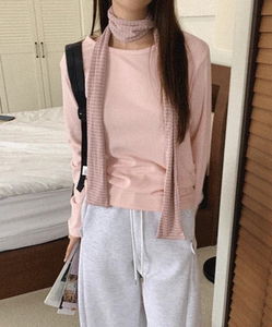 Daseri Woolen Round Long Sleeve T-shirt