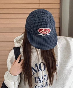 アロネチェックキャンプキャップ