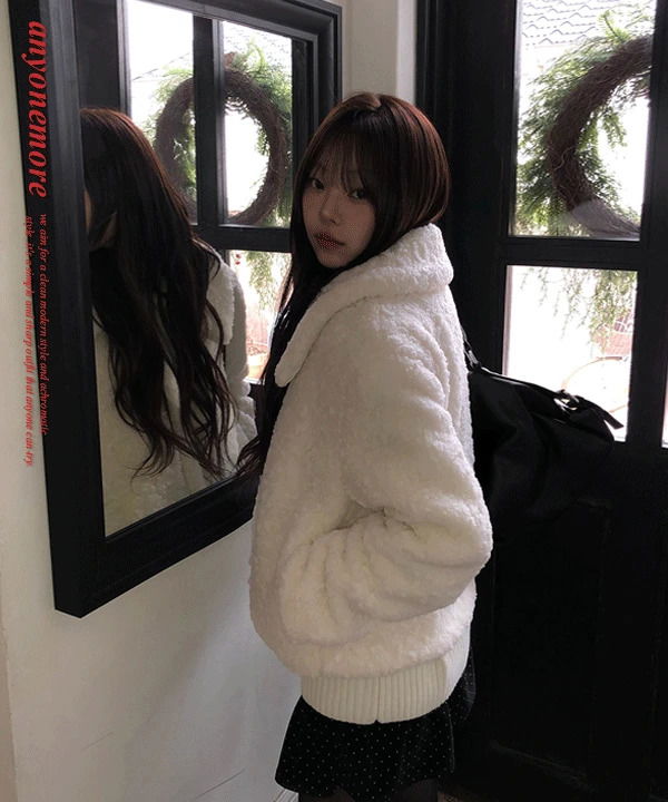 앙쥬 퍼 카라 누빔 숏자켓 (2color)