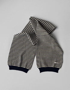 Wide Stripe 2 Label Knitwear Scarf