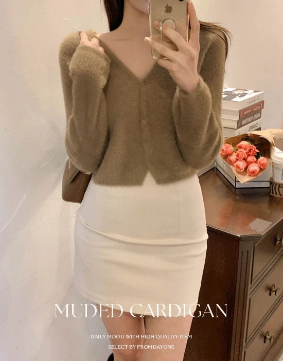 ミューデッドファーニットカーディガン
