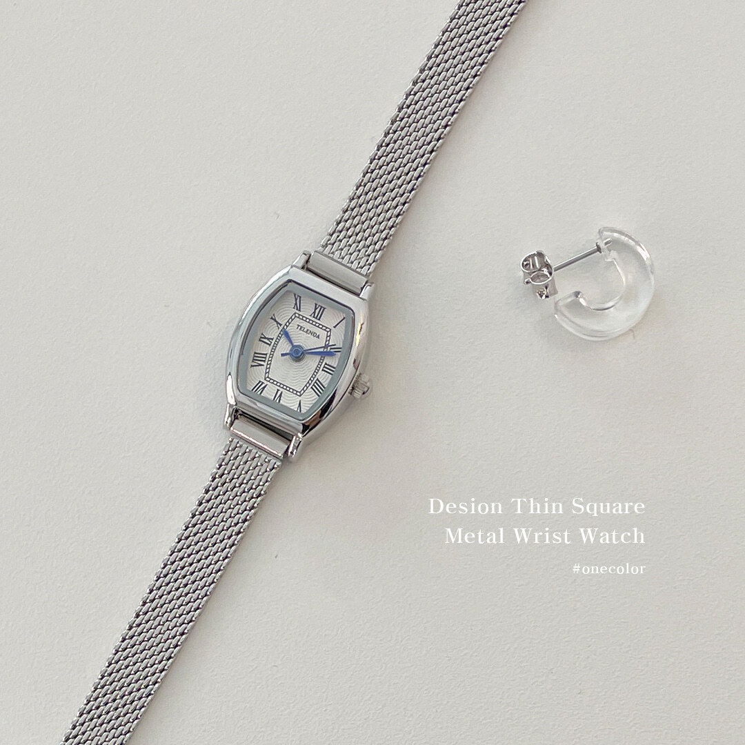 ディションシーンスクエアメタル腕時計